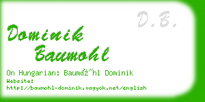 dominik baumohl business card